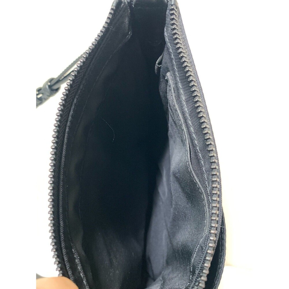 Frye Ivy Nylon Crossbody Bag Leather Logo Black on Black EUC - Picture 6 of 6